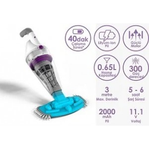 Telsa 50 Kablosuz Akülü Havuz Süpürgesi